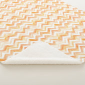 Couverture Sherpa Rayures Chevron Orange Pêche (3/4)