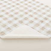 Couverture Sherpa Rayures Crème Beige Chaudes et Confortables (3/4)
