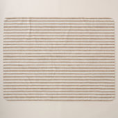 Couverture Sherpa Rayures Crème Marron Confortables (Devant (Horizontal))