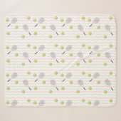 Couverture Sherpa Rayures de tennis (Devant (Horizontal))