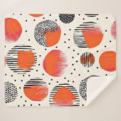 Couverture Sherpa Rayures de tranches de citrus gras (4) (Devant (Horizontal))