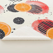Couverture Sherpa Rayures de tranches de Citrus Gras (6) (3/4)