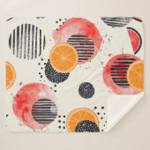 Couverture Sherpa Rayures de tranches de Citrus Gras (6) (Devant (Horizontal))