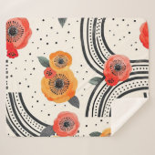 Couverture Sherpa Rayures de tranches de citrus gras (9) (Devant (Horizontal))