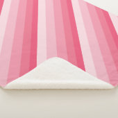 Couverture Sherpa Rayures diagonales ombrées dans des tons roses (3/4)