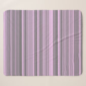 Couverture Sherpa Rayures Gris Violet (Devant (Horizontal))