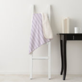 Couverture Sherpa Rayures lavande violet (En situation)