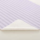 Couverture Sherpa Rayures lavande violet (3/4)