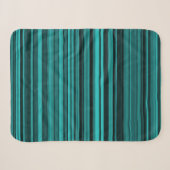 Couverture Sherpa Rayures noires et sarcelle (Devant (Horizontal))