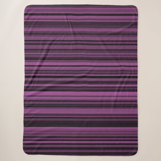 Couverture Sherpa Rayures noires violettes abstraites (Devant)