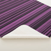 Couverture Sherpa Rayures noires violettes abstraites (3/4)
