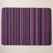 Couverture Sherpa Rayures noires violettes abstraites (Devant (Horizontal))