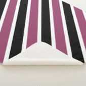 Couverture Sherpa Rayures noires violettes modernes (3/4)