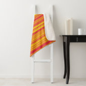 Couverture Sherpa Rayures Orange Rouge Jaune (En situation)