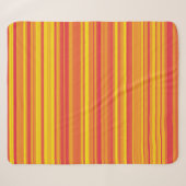 Couverture Sherpa Rayures Orange Rouge Jaune (Devant (Horizontal))