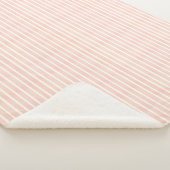 Couverture Sherpa Rayures Rose Tendre (3/4)