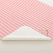 Couverture Sherpa Rayures roses avec papillon (3/4)