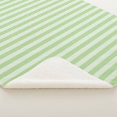 Couverture Sherpa Rayures Vertes (3/4)