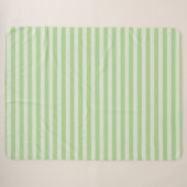 Couverture Sherpa Rayures Vertes (Devant (Horizontal))