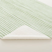 Couverture Sherpa Rayures Vertes Blanches (3/4)