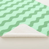 Couverture Sherpa Rayures Vertes Nuancées (3/4)