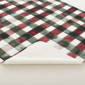 Couverture Sherpa Rayures Vertes Rouges Anniversaire (3/4)