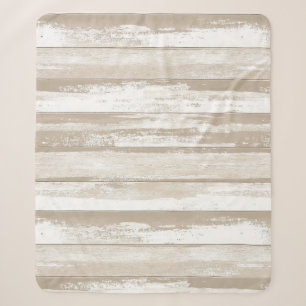 Couverture Sherpa Rayures vintages d'aquarelle dans les tons gris