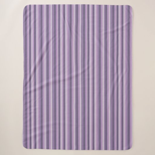Couverture Sherpa Rayures violettes (Devant)