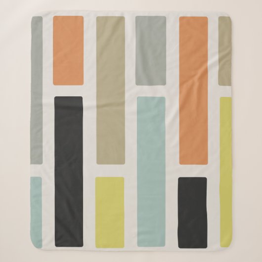 Couverture Sherpa Rectangles modernes du milieu du siècle (Devant)