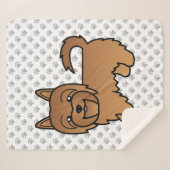 Couverture Sherpa Red Australian Terrier mignon chien de dessin (Devant (Horizontal))