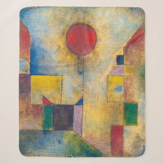 Couverture Sherpa Red Balloon | Paul Klee | (Devant)