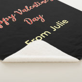 Couverture Sherpa Red black happy Valentine's day from name stylish  (3/4)