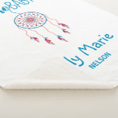 Couverture Sherpa Red & Blue Colorful Boho Baby Dreamcatcher (3/4)