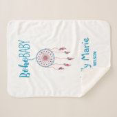 Couverture Sherpa Red & Blue Colorful Boho Baby Dreamcatcher (Devant (Horizontal))