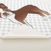 Couverture Sherpa Red Boston Terrier mignon caricature Chien et patt (3/4)