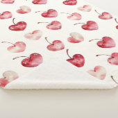 Couverture Sherpa Red Cherry Hearts Valentine's Day (3/4)