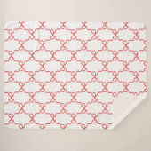 Couverture Sherpa Red  Coquette Bow Trellis Christmas (Devant (Horizontal))