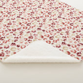 Couverture Sherpa Red Cream Leopard Animal Print (3/4)