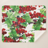 Couverture Sherpa Red Currant Motif sans joint (Devant (Horizontal))