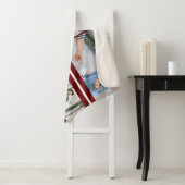 Couverture Sherpa Red Custom Photos Collage Nom de famille Personnal (En situation)