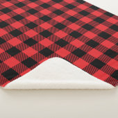 Couverture Sherpa Red Flannel Buffalo Check Motif (3/4)