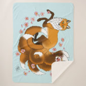 Couverture Sherpa Red Fox Tails Kitsune Kasai (Devant)