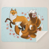 Couverture Sherpa Red Fox Tails Kitsune Kasai (Devant (Horizontal))