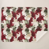 Couverture Sherpa Red Green Cream Camo (Devant (Horizontal))