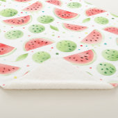 Couverture Sherpa Red Green White Watermelons Birthday (3/4)