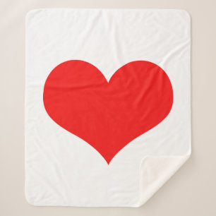 Couverture Sherpa Red Heart Cute Baby shower Cadeaux Personnalisés C