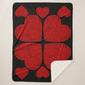 Couverture Sherpa Red Heart Mandala (Devant)