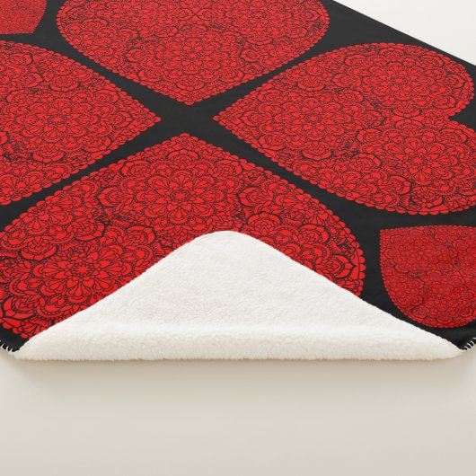 Couverture Sherpa Red Heart Mandala (3/4)