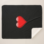 Couverture Sherpa Red Heart Mariage d'amour tendance (Devant (Horizontal))