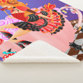 Couverture Sherpa Red Queen on Chess Board - Wonderland Art (3/4)